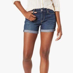 NWOT Women's Mid-Rise Slim Shorts Blue Laguna